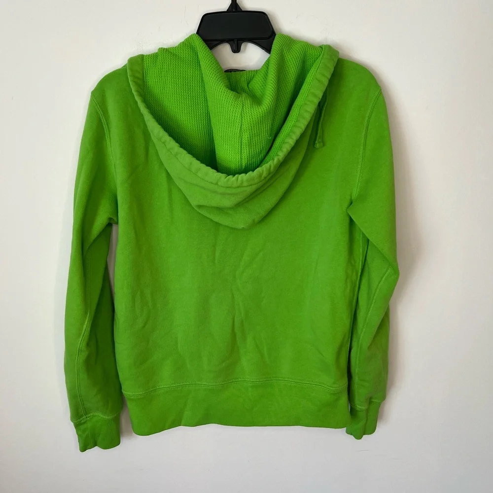 Ralph Lauren Womens Vibrant Green Zip-Up Hoodie Sz M - Picture 4 of 4